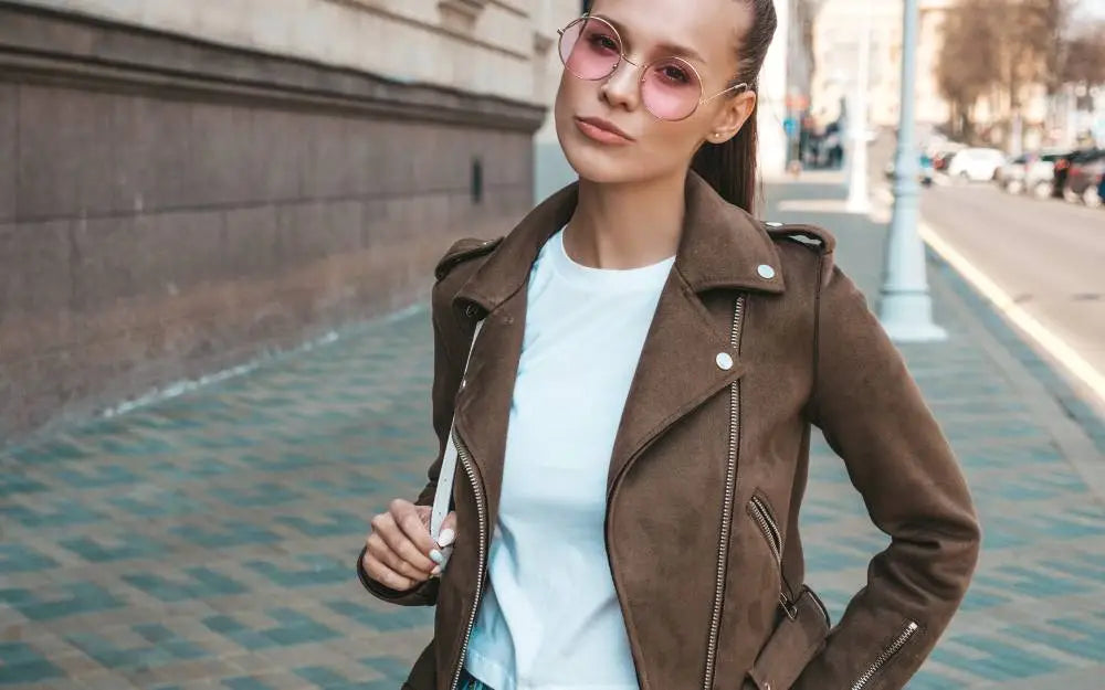 How to Wear a Cropped Leather Jacket That Speaks Before You Do