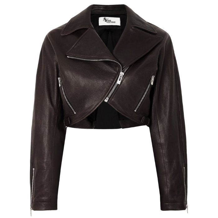 Asymmetric Cropped Biker Jacket 3