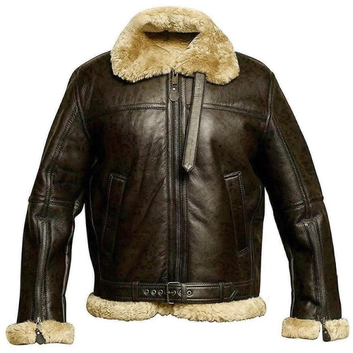 Boehne B3 Brown Leather Bomber Jacket