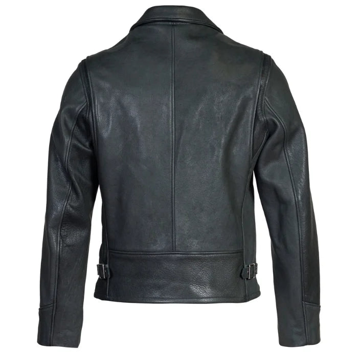 Retro Cafe Racer Leather Biker Jacket for Men
