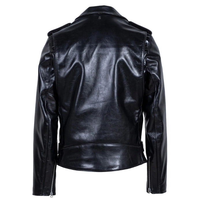 Men's Black Vanguard Leather Biker Jacket