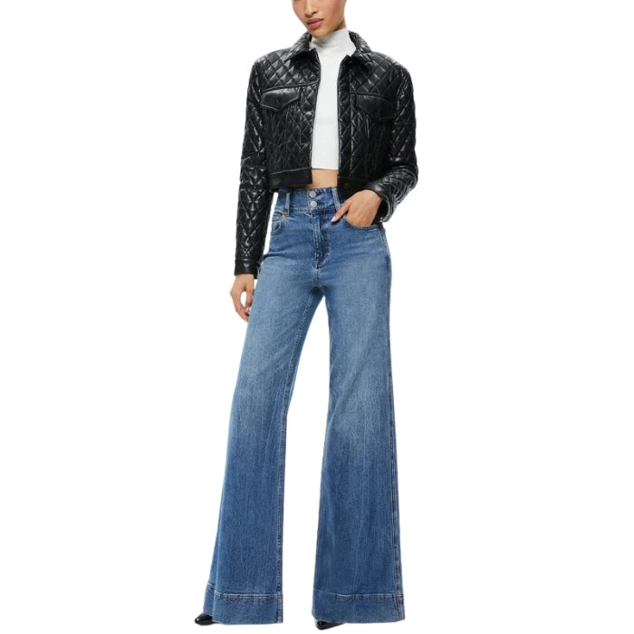 Women's Diamond Quilted Design Original Cropped Jacket