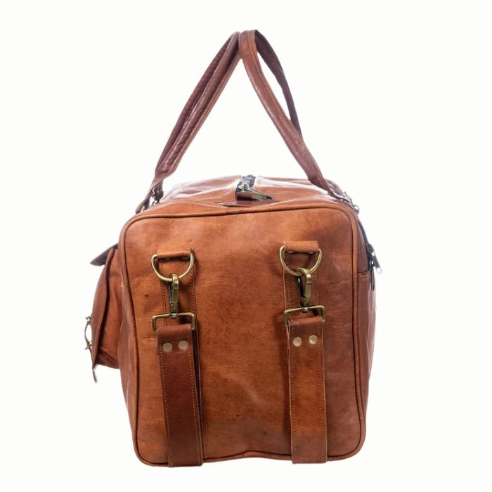 Full Grain Leather Weekender Duffle Bag