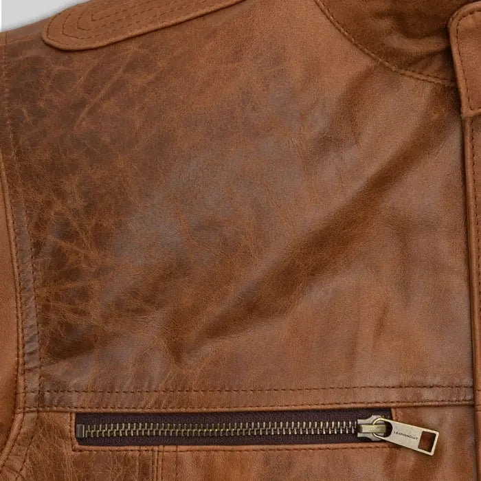 Jean-Claude Style Café Racer Leather Jacket