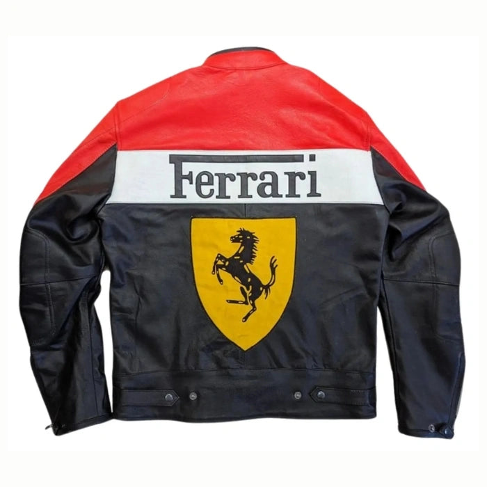 Ferrari Leather Biker Jacket