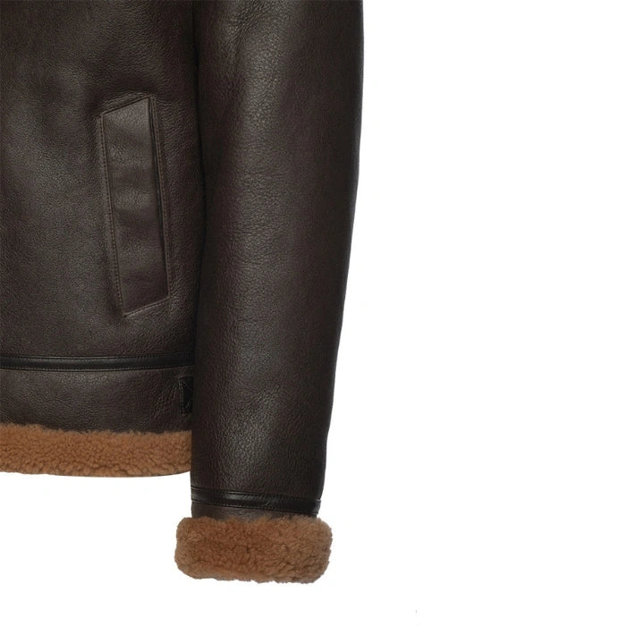 Polar Brown B3 Shearling Bomber Jacket