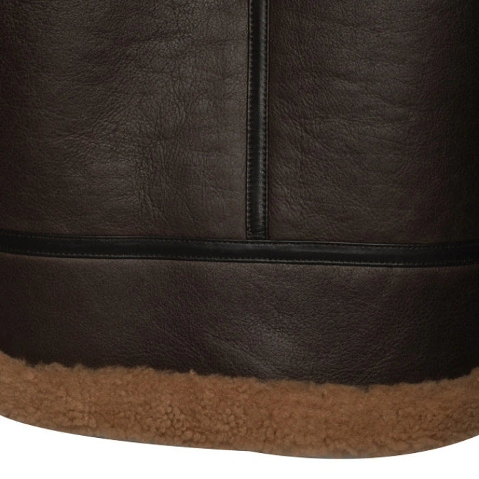 Polar Brown B3 Shearling Bomber Jacket