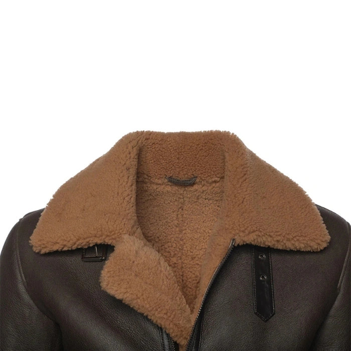 Polar Brown B3 Shearling Bomber Jacket