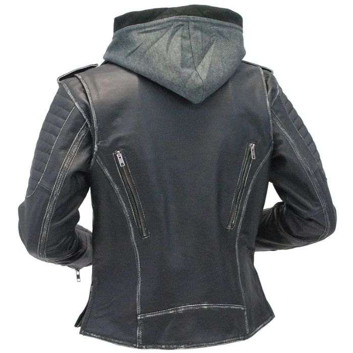 Quilted Moto Hoodie Jacket 2