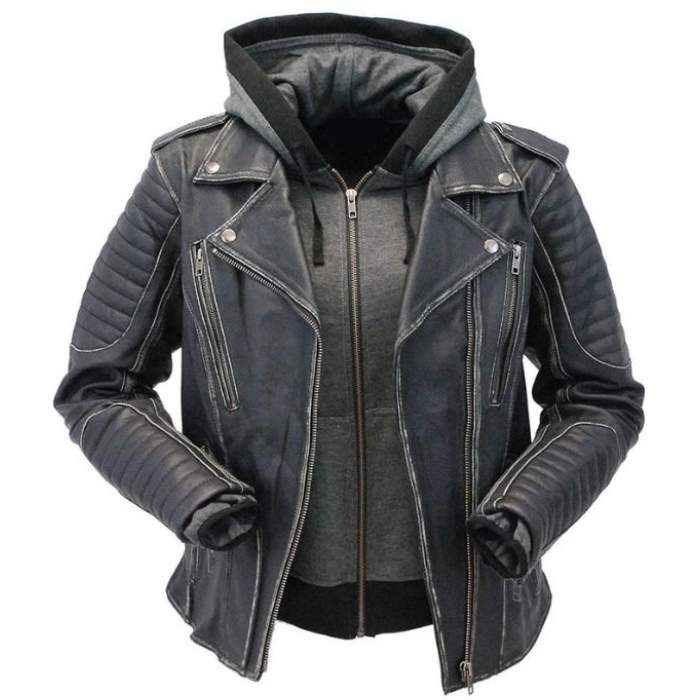 Quilted Moto Hoodie Jacket 3
