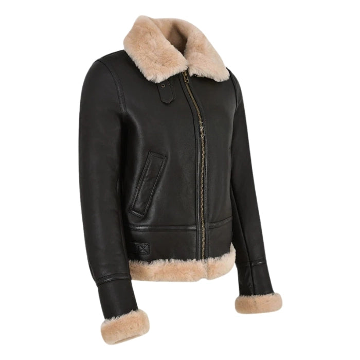 Selva Women’s B3 Aviator Shearling Bomber Jacket - Brown
