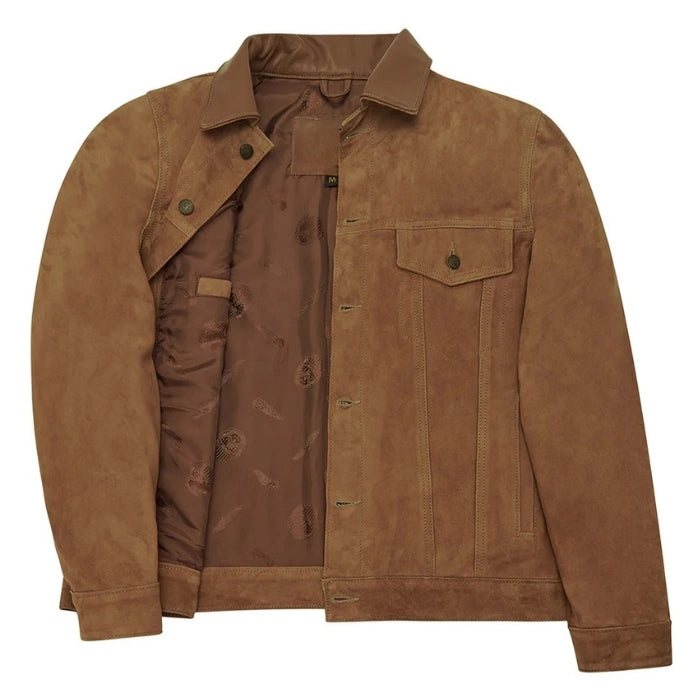 Suede Tobacco Trucker Jacket