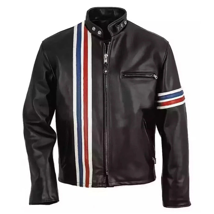 American Flag Leather Motorcycle Jacket