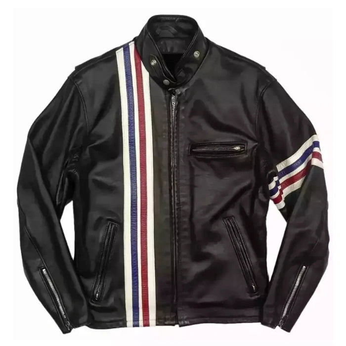 American Flag Leather Motorcycle Jacket