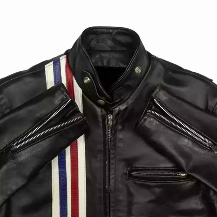 American Flag Leather Motorcycle Jacket