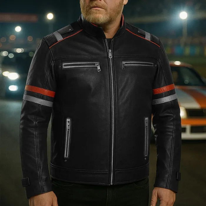 Asphalt Burning Anders Baasmo Black Leather Jacket