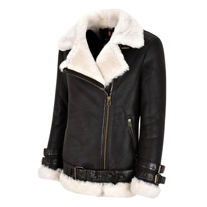 Belvoire Sheepskin B3 Aviator Shearling Bomber Jacket