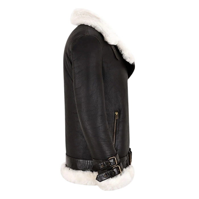 Belvoire Sheepskin B3 Aviator Shearling Bomber Jacket