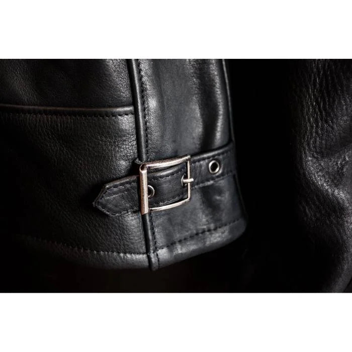 Retro Cafe Racer Leather Biker Jacket for Men