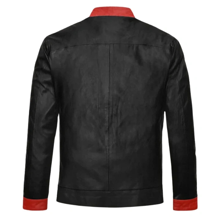 Black Redflare Moto Leather Jacket