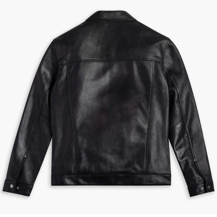 Men's Heavy-Duty Roughout Cruiser Leather Jacket