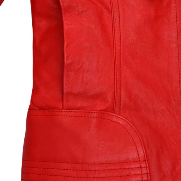 Blood Red Fury Moto Leather Jacket