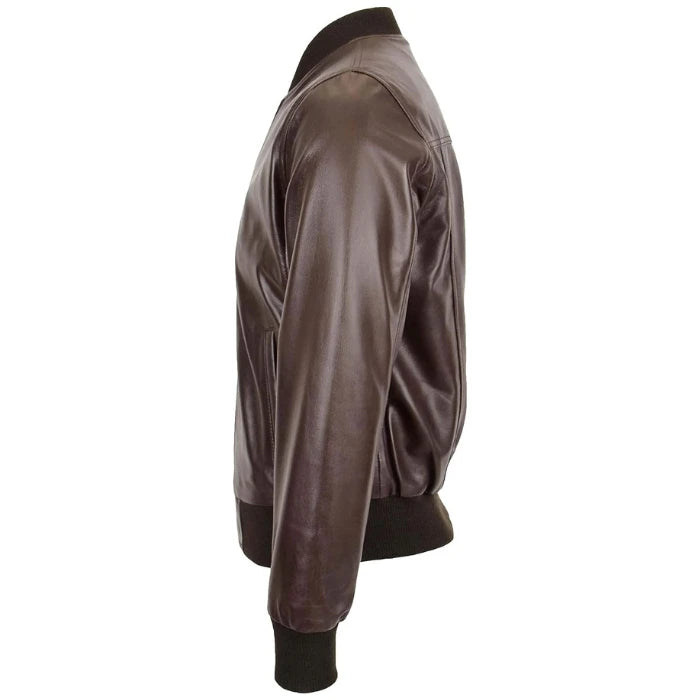 Beazley MA1 Brown Leather Bomber Jacket