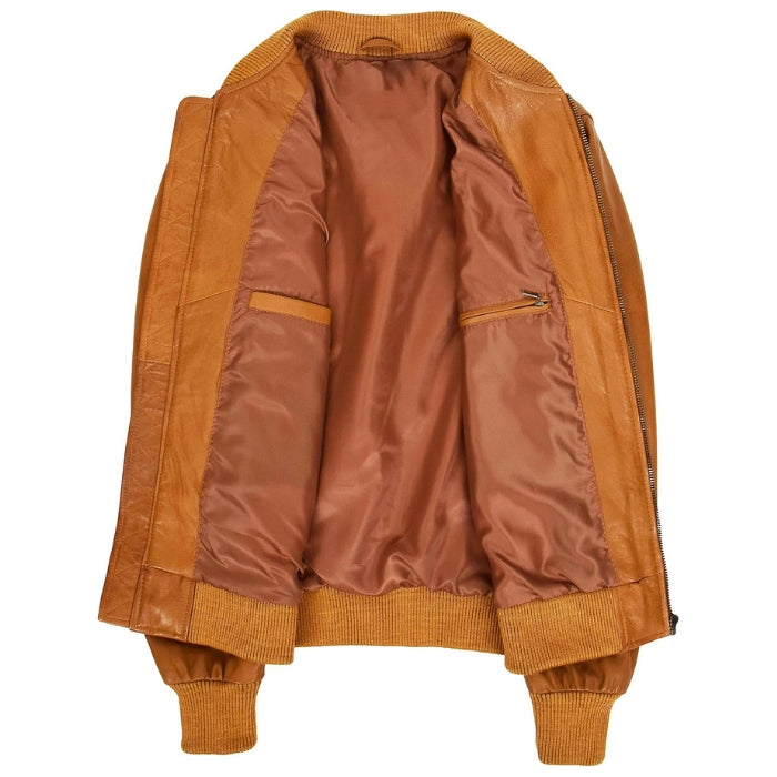 Beazley MA1 Brown Leather Bomber Jacket