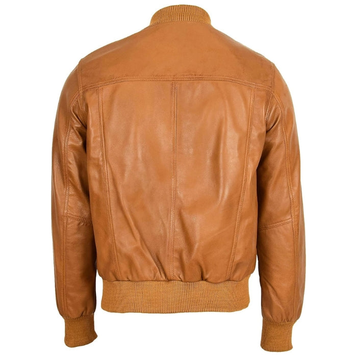 Beazley MA1 Brown Leather Bomber Jacket