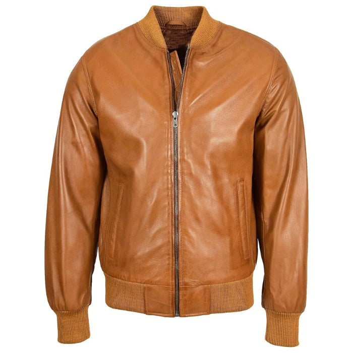 Beazley MA1 Brown Leather Bomber Jacket