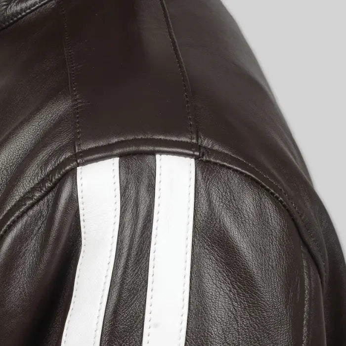 Chestnut Stride Moto Leather Jacket