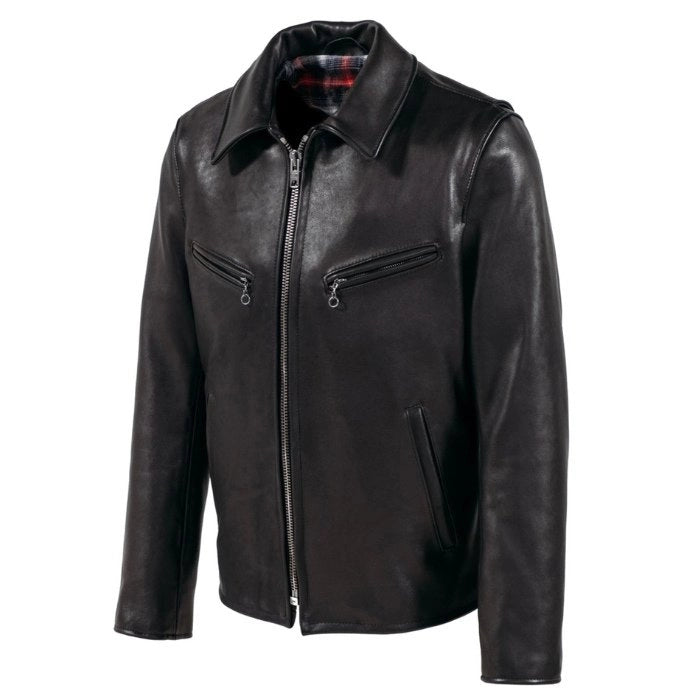 Men's Cowhide Retro Moto Style Leather Jacket