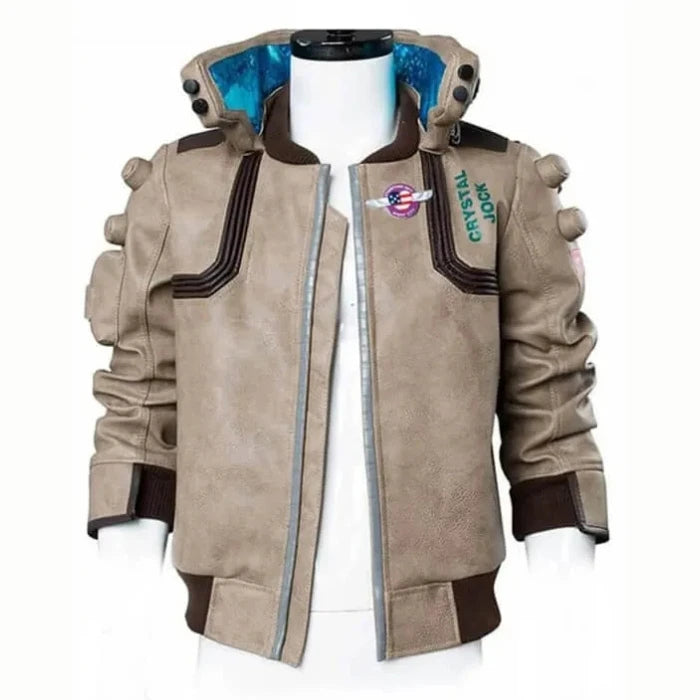 Cyberpunk-2077 Beige Bomber Samurai Jacket