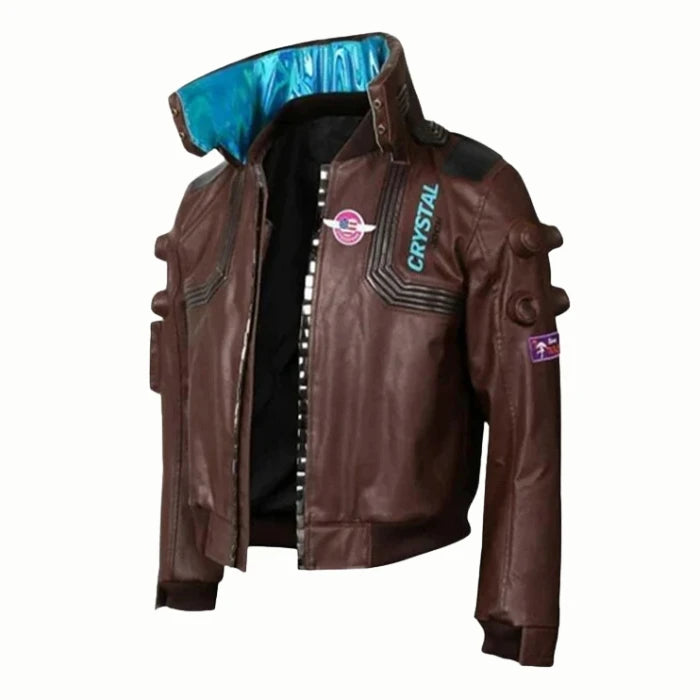 Cyberpunk-2077 Brown Bomber Samurai Jacket