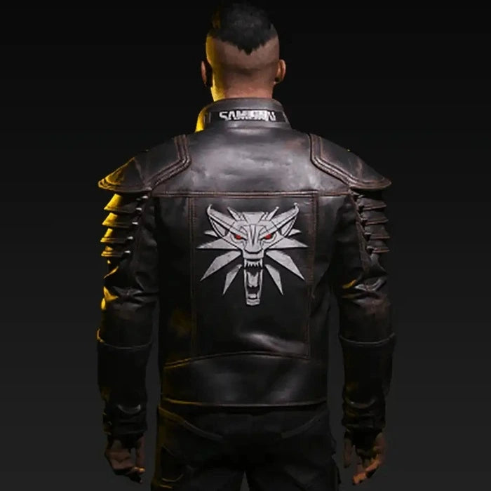 Cyberpunk 2077 Samurai Wolf School Leather Jacket