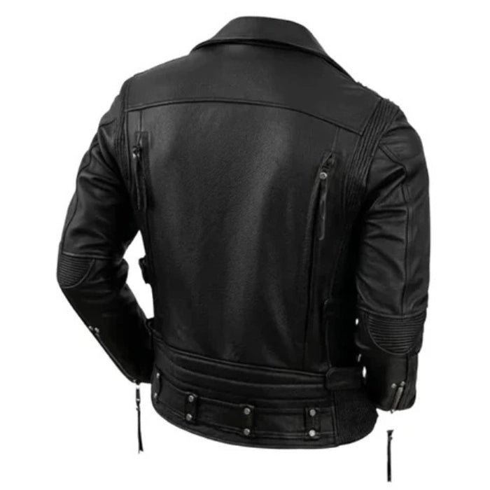 Duncan Black Biker Leather Jacket
