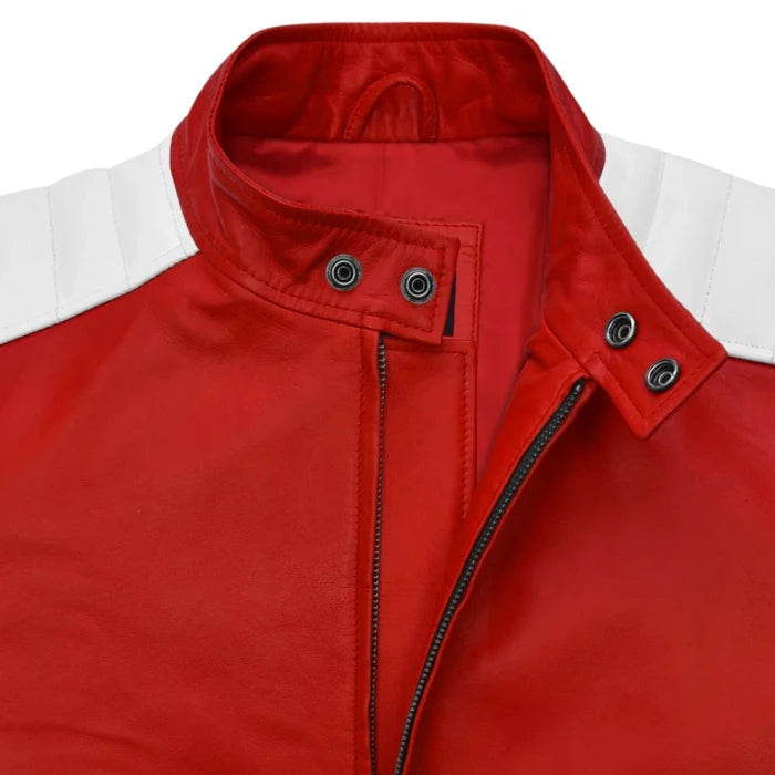 Fight Club Leather Jacket - Red