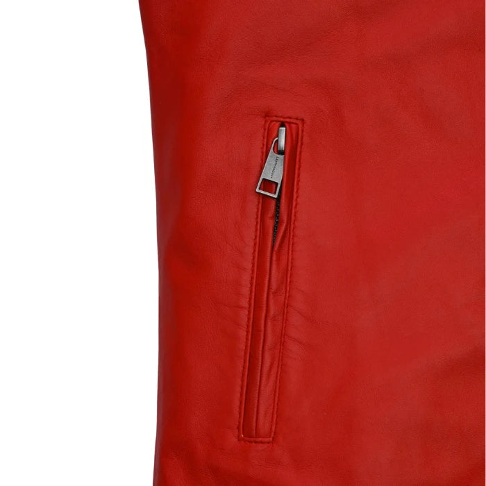 Fight Club Leather Jacket - Red