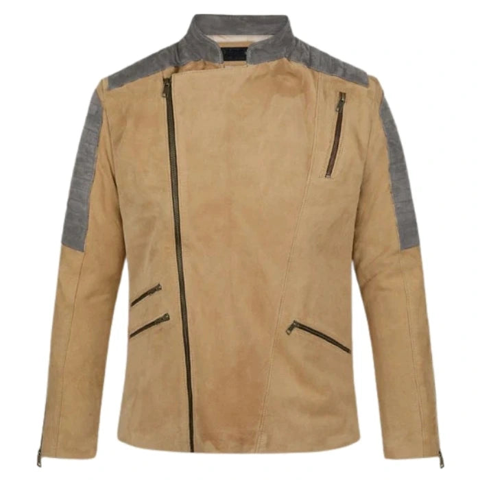 Frontier Desert Suede Biker-Style Moto Jacket