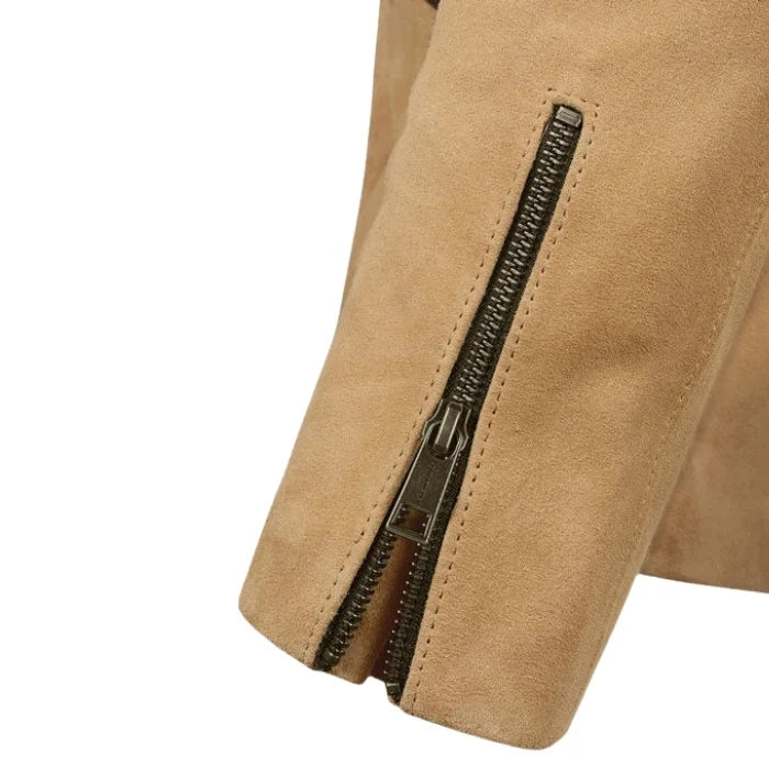Frontier Desert Suede Biker-Style Moto Jacket