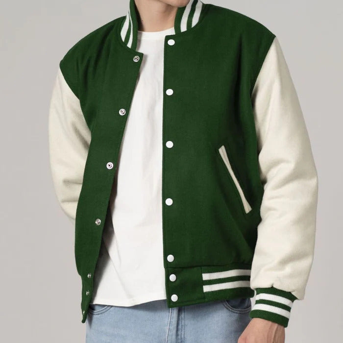 Green & White All Wool Varsity_2