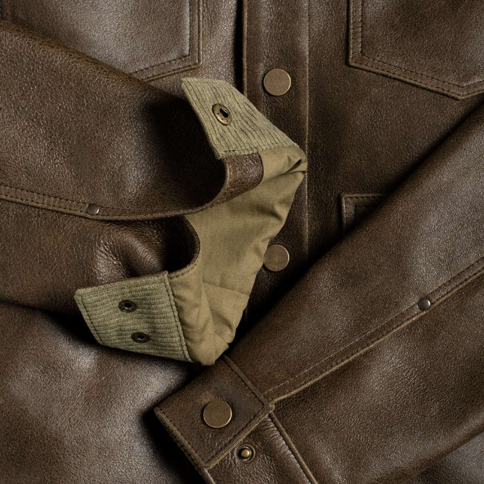 Men's Heavy-Duty Roughout Cruiser Leather Jacket