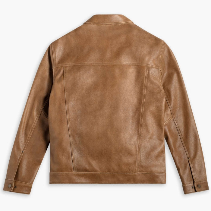 Men's Heavy-Duty Roughout Cruiser Leather Jacket