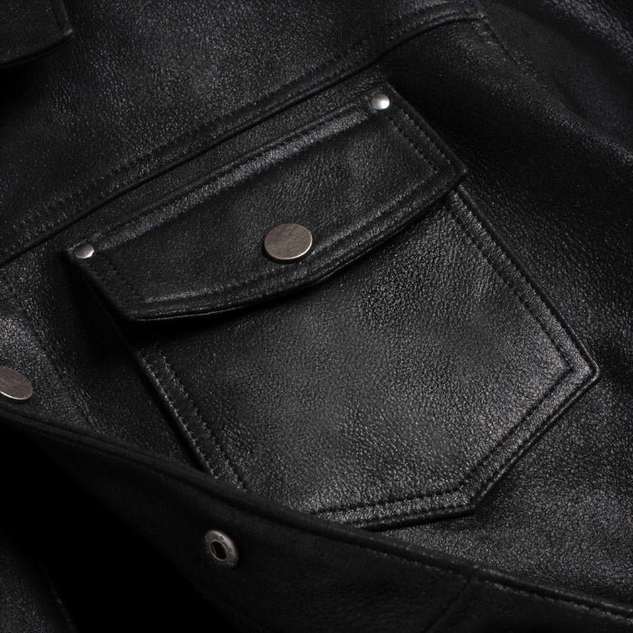 Men's Heavy-Duty Roughout Cruiser Leather Jacket
