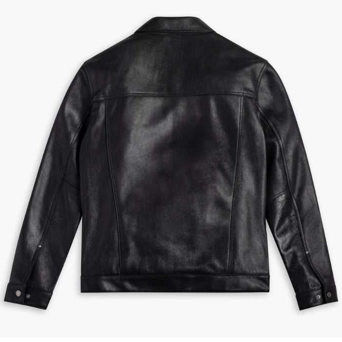 Men's Heavy-Duty Roughout Cruiser Leather Jacket
