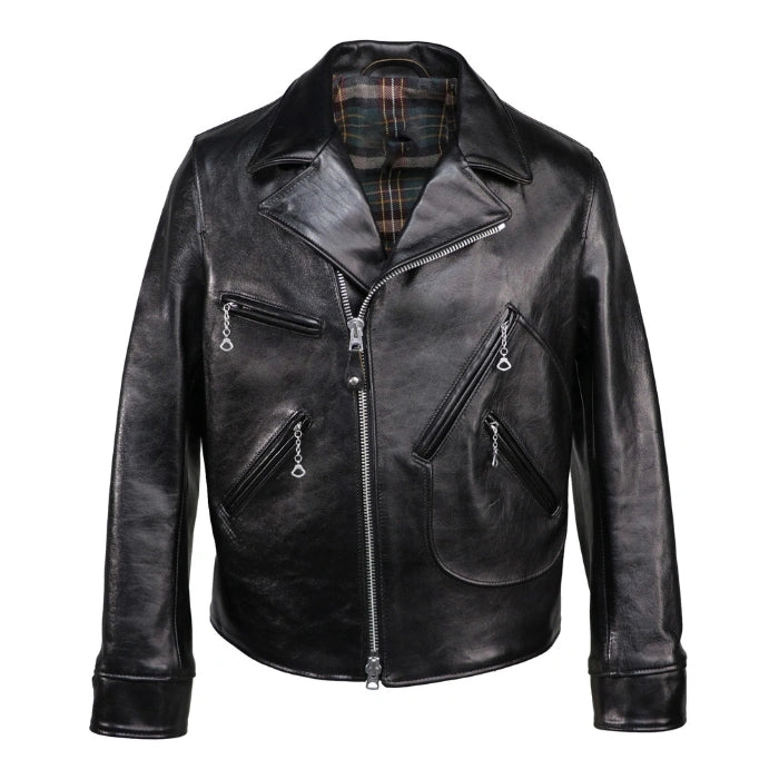 Black Iconic D-Pocket Motorcycle Jacket