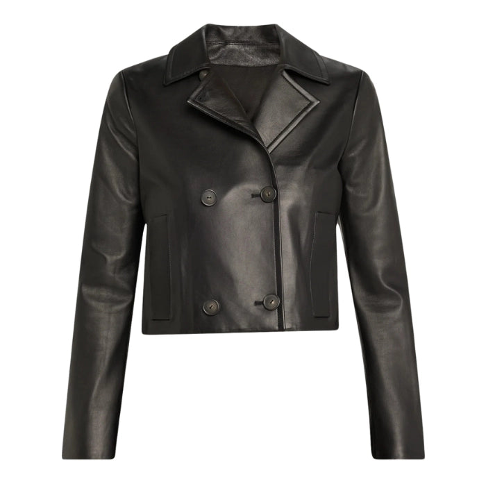 Kavon Double-Breasted Cropped Blazer