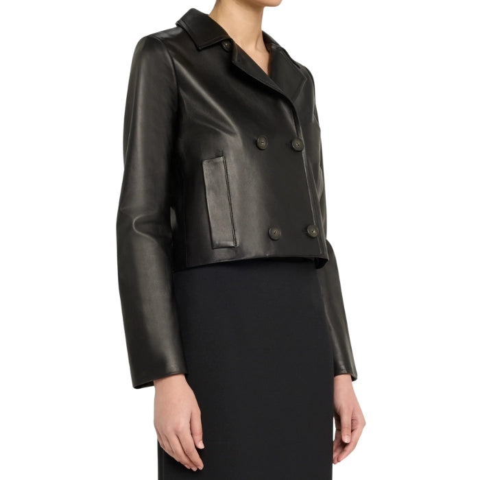 Kavon Double-Breasted Cropped Blazer