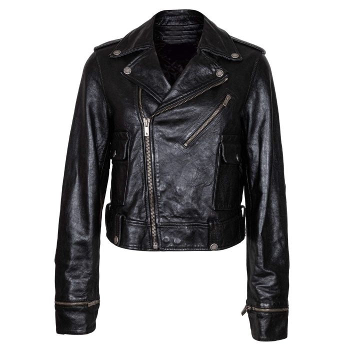 Luxe Finish Quilted Moto Jacket for Women