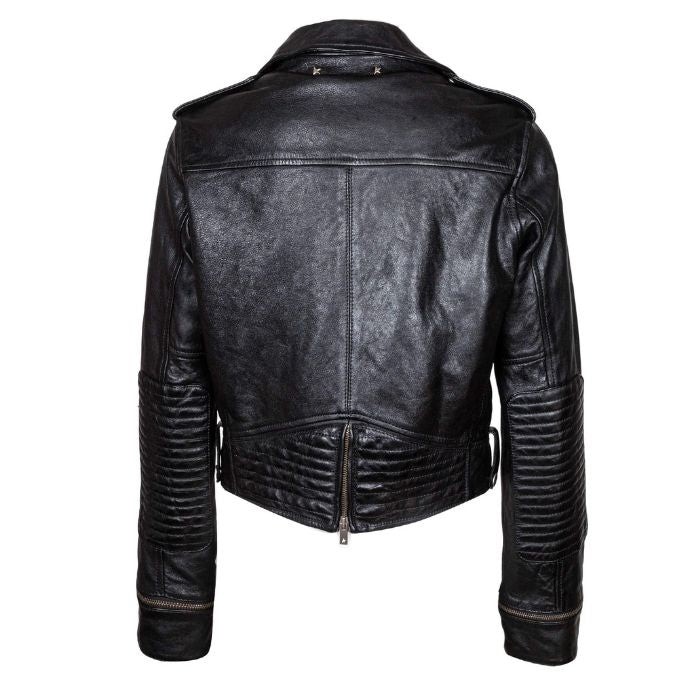 Luxe Finish Quilted Moto Jacket for Women